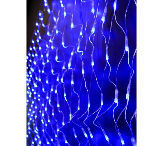 Уличная гирлянда SHLights Сетка, 300 LED синих, 2x1,5 м, NTLD300-B-E