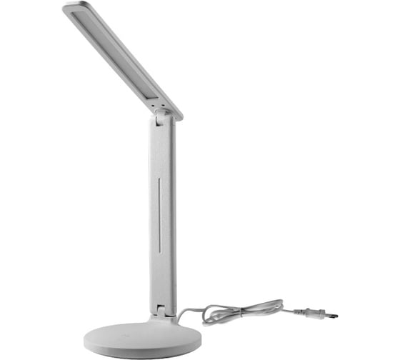 Настольный Led светильник Ultraflash UF-812 C01 белый 7Вт, 4500К, 3 ур.яркости, кожа 15172