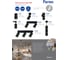 Настенно-потолочный светильник FERON ml1862 zen под лампу gu10, черный, золото, 48643 9