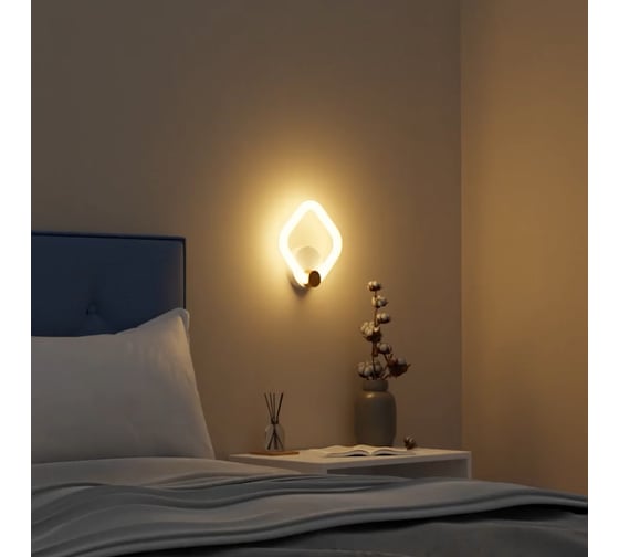 Настенный светильник RITTER светодиодный бра, OTTIMO, 200x80x210, 20Вт, 9м, белый/золото, , 51614 3