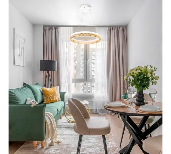 Потолочная люстра RITTER LED диммер LUCIDO ДУ 3 режима O500x1000 60Вт 2550К/3350К/4550К 18м бел 52934 1