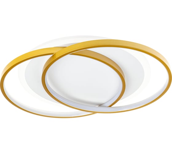 Потолочная люстра RITTER LED диммер SNELLO ДУ 3 режима 530x385x75 100Вт 2700K/4000K/6400K 36м зол 51624 2