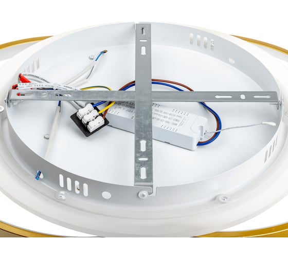 Потолочная люстра RITTER LED диммер SNELLO ДУ 3 режима 530x385x75 100Вт 2700K/4000K/6400K 36м зол 51624 2
