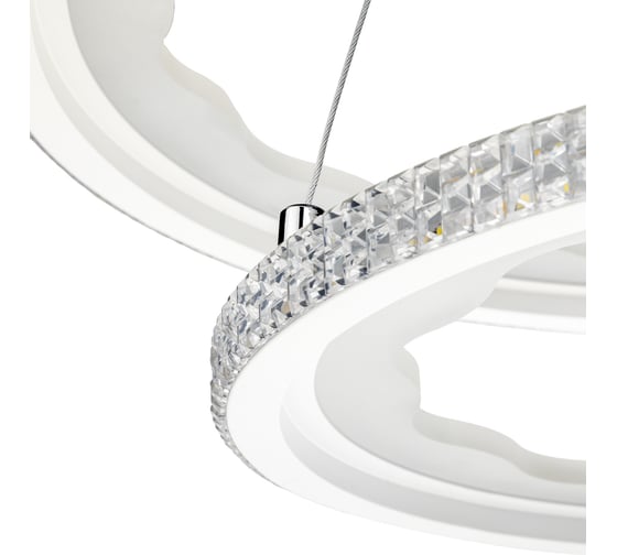 Потолочная люстра RITTER LED диммер LUCIDO с ДУ, 3 режима, O500x1000, 200Вт, 60м, белый, , 52932 7