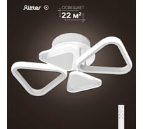 Потолочная люстра RITTER LED диммер NUVOLA с ДУ, 3 режима, 500x335x100, 72Вт, 22м, белый, , 52938 9
