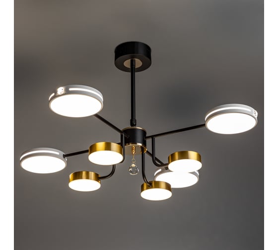 Потолочная люстра RITTER LED диммер SCANDIA ДУ 3 режима O770x480 112Вт 2700/4200/6400 34м бел/зол/чер 51650 1