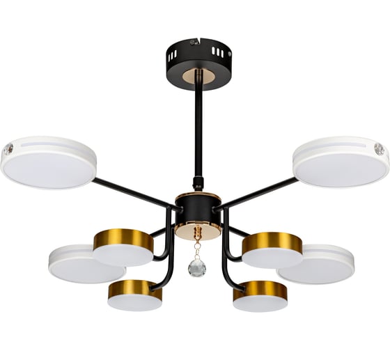 Потолочная люстра RITTER LED диммер SCANDIA ДУ 3 режима O770x480 112Вт 2700/4200/6400 34м бел/зол/чер 51650 1