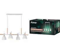 Потолочная люстра RITTER, VOLANTE, 900x850, 8м, 4хЕ27, металл, белый/дерево, , 52501 1