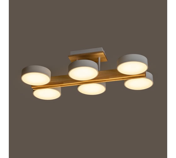 Потолочная люстра RITTER LED диммер SCANDIA ДУ 650x330x177 90Вт 2700K/4200K/6400K 34м бел/дер 51627 3