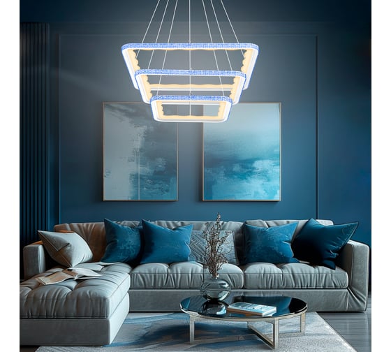 Потолочная люстра RITTER LED диммер LUCIDO ДУ D600x1000 284Вт 2700+6400/4200/6400+2700 86м бел 51646 4