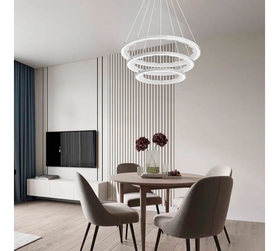 Потолочная люстра RITTER LED диммер LUCIDO ДУ O600x1000 254Вт 2700+6400/4200/6400+2700 77м бел 51645 7