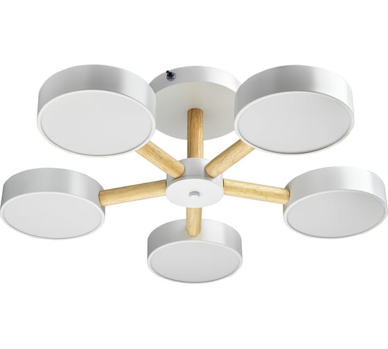 Люстра RITTER LED диммер SCANDIA с ДУ 3 режима 580x160 75Вт 2700/4200/6400 28м бел/дер 51591 7