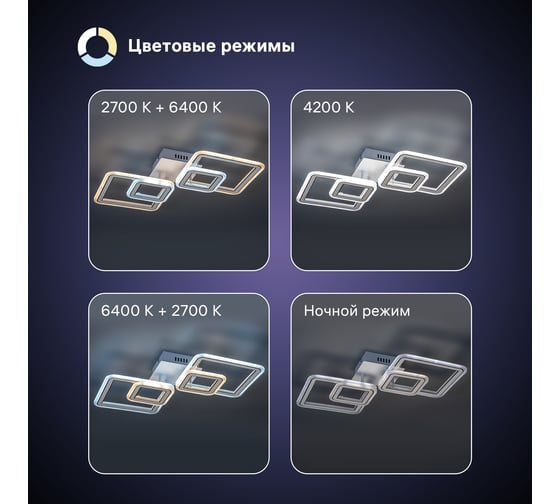 Потолочная люстра RITTER LED диммер SERENITA ДУ 3 режима 650x320x85 84Вт 26м, белый/хром 52935 8