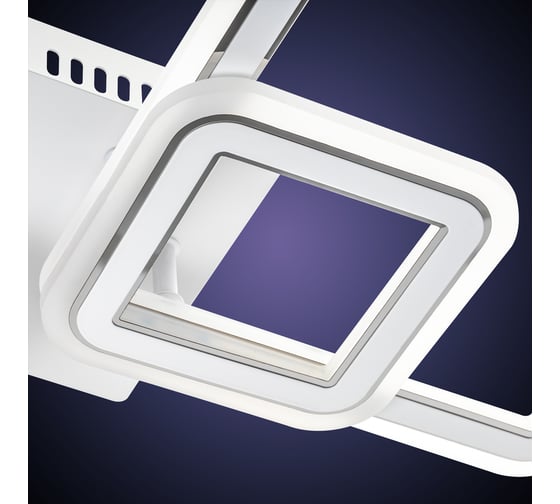 Потолочная люстра RITTER LED диммер SERENITA ДУ 3 режима 650x320x85 84Вт 26м, белый/хром 52935 8