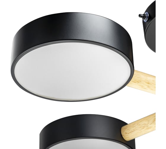 Люстра RITTER LED диммер SCANDIA с ДУ 3 режима 580x160 75Вт 2700/4200/6400 28м чер/дер 51592 4