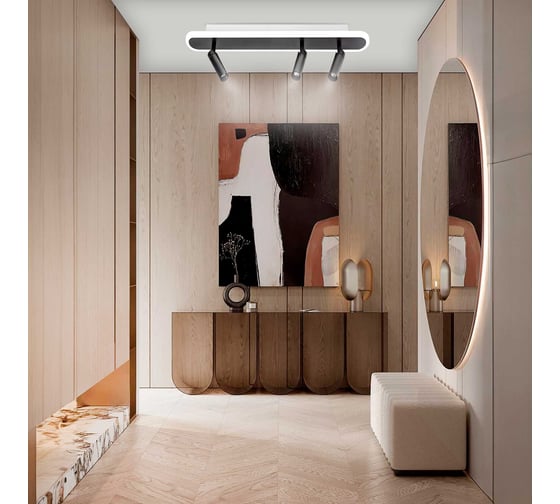 Люстра RITTER LED диммер ДУ 900x70x170 52Вт 2700/4000/6400 18м мет/ал чер 51602 0