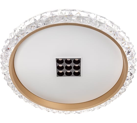 Люстра RITTER LED диммер GALASSIA с ДУ 3 режима 500x80 70Вт 2700/4200/6400 24м бел/зол 51578 8