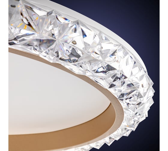 Люстра RITTER LED диммер GALASSIA с ДУ 3 режима 500x80 70Вт 2700/4200/6400 24м бел/зол 51578 8