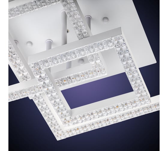 Потолочная люстра RITTER LED диммер SERENITA ДУ 3 режима 405x405x170 108Вт 33м бел 52937 2