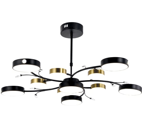 Потолочная люстра RITTER LED диммер SCANDIA ДУ 3 режима O940x210 148Вт 2700/4200/6400 45м зол/чер 51651 8