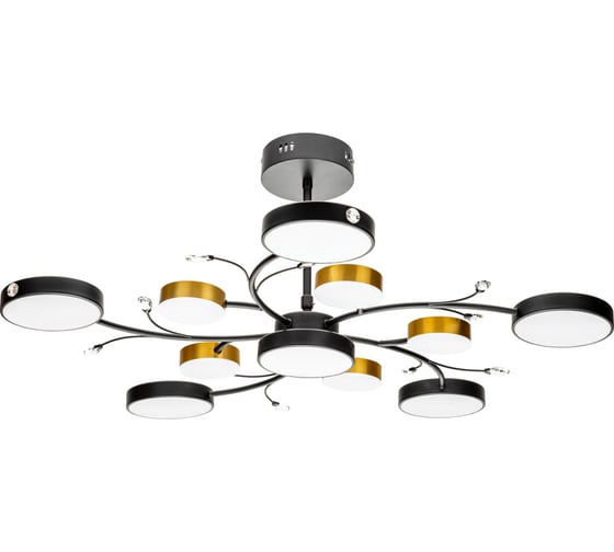 Потолочная люстра RITTER LED диммер SCANDIA ДУ 3 режима O940x210 148Вт 2700/4200/6400 45м зол/чер 51651 8