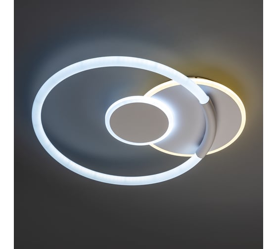 Люстра RITTER LED диммер ECLIPSE с ДУ 3р 450x65 70Вт 2700+6400/4200/6400+2700 27м бел 51618 1