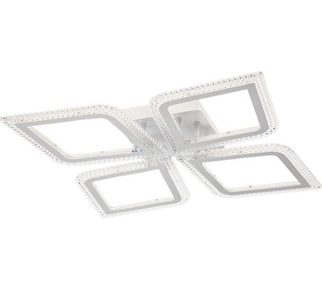 Потолочная люстра RITTER LED диммер LOSANGA с ДУ, 3 режима, 510x510x75, 82Вт, 25м, белый, , 52928 0