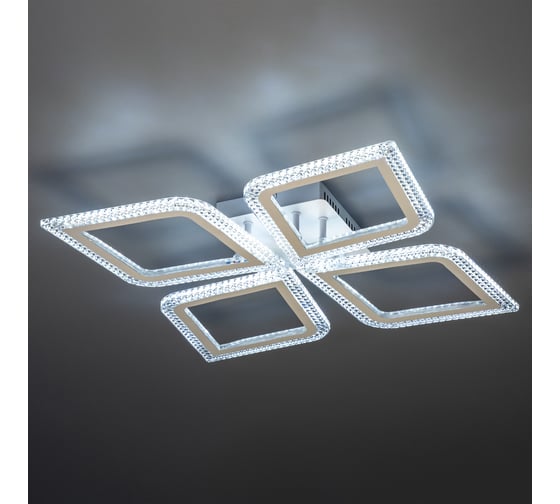 Потолочная люстра RITTER LED диммер LOSANGA с ДУ, 3 режима, 510x510x75, 82Вт, 25м, белый, , 52928 0