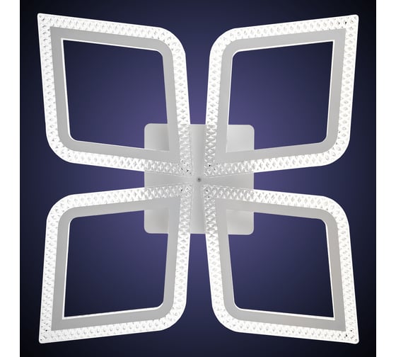 Потолочная люстра RITTER LED диммер LOSANGA с ДУ, 3 режима, 510x510x75, 82Вт, 25м, белый, , 52928 0