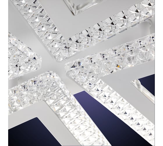 Потолочная люстра RITTER LED диммер LOSANGA с ДУ, 3 режима, 510x510x75, 82Вт, 25м, белый, , 52928 0