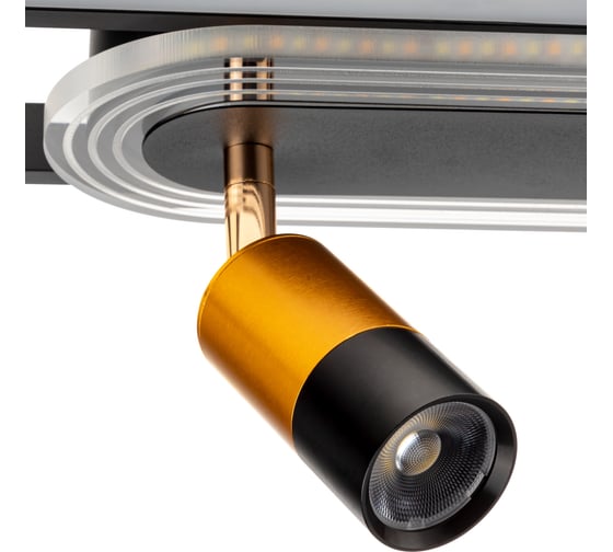 Потолочная люстра RITTER LED диммер LANTERNA ДУ 800x90x150 52Вт 2700K/4000K/6400K 18м чер/зол 51634 1