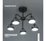 Люстра RITTER LED диммер MATTINO с ДУ 3 режима 600x300 78Вт 2700/4200/6400 26м чер 51594 8 18