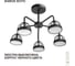 Люстра RITTER LED диммер MATTINO с ДУ 3 режима 600x300 78Вт 2700/4200/6400 26м чер 51594 8 28