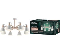 Потолочная люстра RITTER, VOLANTE, 900x430, 16м, 8хЕ27, металл, белый/дерево, , 52596 7