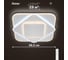 Люстра RITTER LED диммер GALASSIA с ДУ 3 режима 485x485x55 88Вт 2700+6400/4200/6400+2700 29м бел 51583 2 1