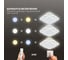 Люстра RITTER LED диммер GALASSIA с ДУ 3 режима 485x485x55 88Вт 2700+6400/4200/6400+2700 29м бел 51583 2 4