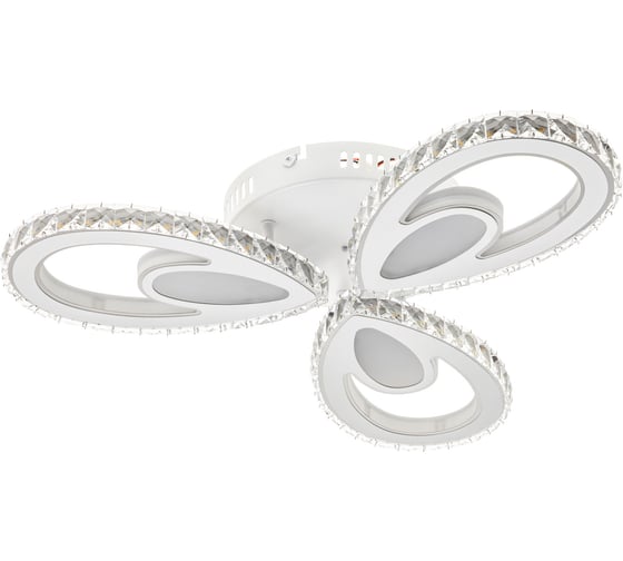 Потолочная люстра RITTER LED диммер FIORE ДУ 3 режима O555x90 60Вт 3000К/4000К/6000К 18м бел/хром 52933 4