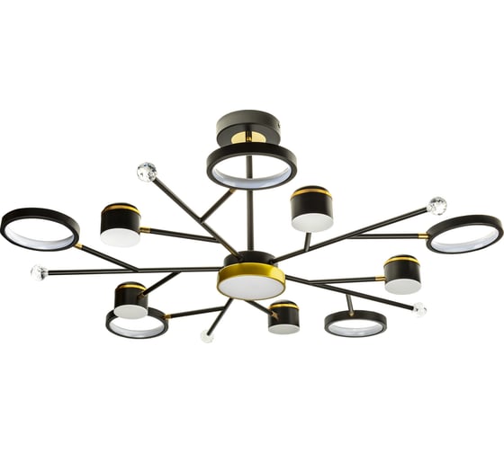 Люстра RITTER LED диммер NOTTE с ДУ 3 режима 1170x330 100Вт 2700/4200/6400 34м чер/з 51596 2