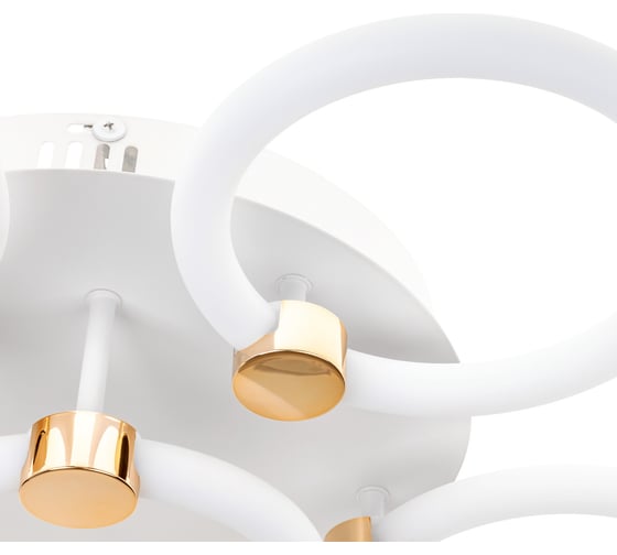 Потолочная люстра RITTER LED диммер OTTIMO ДУ 3 режима O610x130 124Вт 2700K/4000K/6400K 53м бел/зол 51639 6