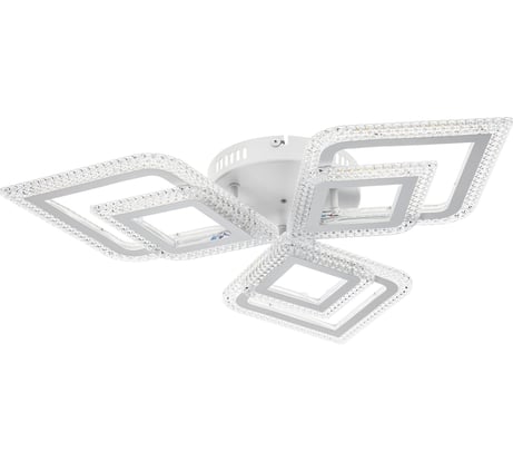Потолочная люстра RITTER LED диммер LOSANGA, с ДУ, 3 режима, O715x85, 108Вт, 33м, белый, , 52929 7
