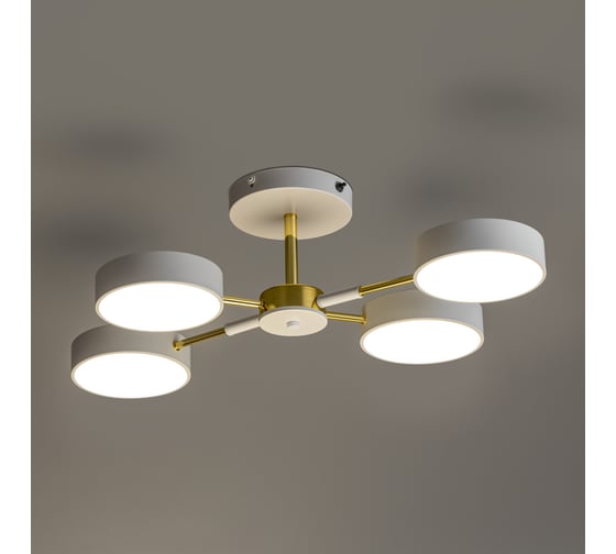 Потолочная люстра RITTER LED диммер SCANDIA ДУ 660x490x185 60Вт 2700K/4200K/6400K 23м сер/з 51628 0