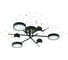 Потолочная люстра RITTER LED диммер NOTTE ДУ 3 режима O730x160 84Вт 2700К/4200К/6400К 28м чер/зол 51631 0 2