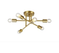 Люстра Балтийский светлячок 6 рожков без плафонов, золотая L-06Z