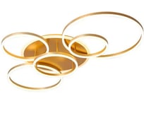 Потолочная сетодиодная люстра Балтийский светлячок золотая 6 колец YF-6001Z