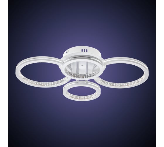 Потолочная люстра RITTER LED диммер LUCIDO ДУ 565x385x130 72Вт 2700K/4200K/6400К 24м бел/сереб 51647 1