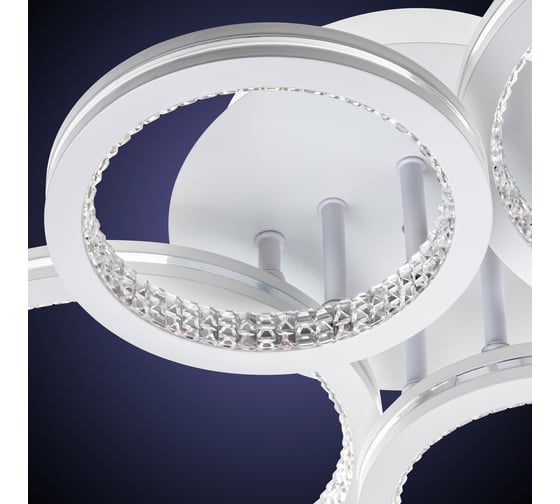 Потолочная люстра RITTER LED диммер LUCIDO ДУ 565x385x130 72Вт 2700K/4200K/6400К 24м бел/сереб 51647 1