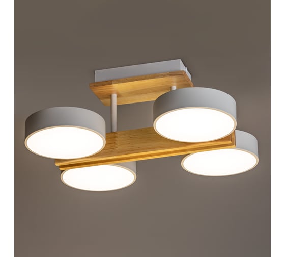 Потолочная люстра RITTER LED диммер SCANDIA ДУ 400x330x177 60Вт 2700K/4200K/6400K 23м бел/дер 51626 6