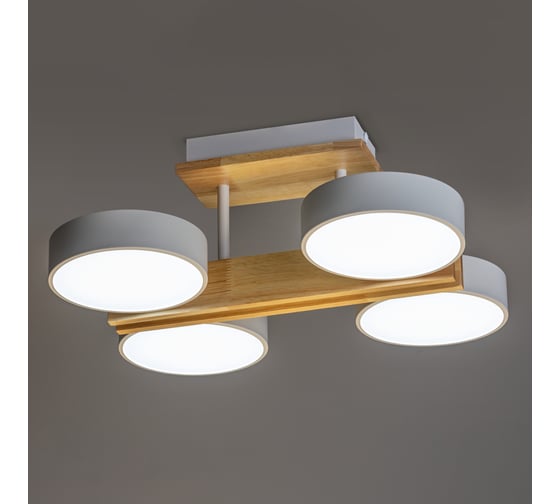 Потолочная люстра RITTER LED диммер SCANDIA ДУ 400x330x177 60Вт 2700K/4200K/6400K 23м бел/дер 51626 6