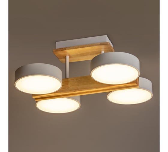 Потолочная люстра RITTER LED диммер SCANDIA ДУ 400x330x177 60Вт 2700K/4200K/6400K 23м бел/дер 51626 6