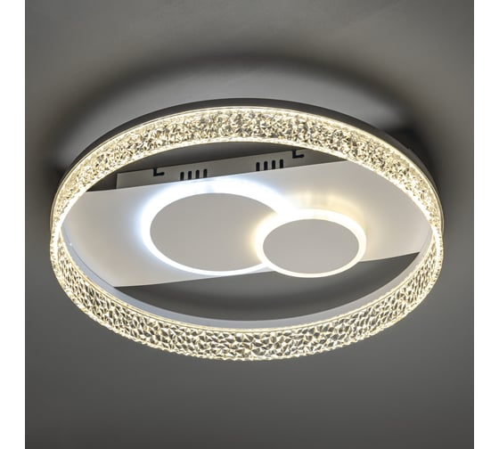 Люстра RITTER LED диммер GALASSIA с ДУ 3 режима 500x95 78Вт 2700+6400/4200/6400+2700 29м бел 51576 4